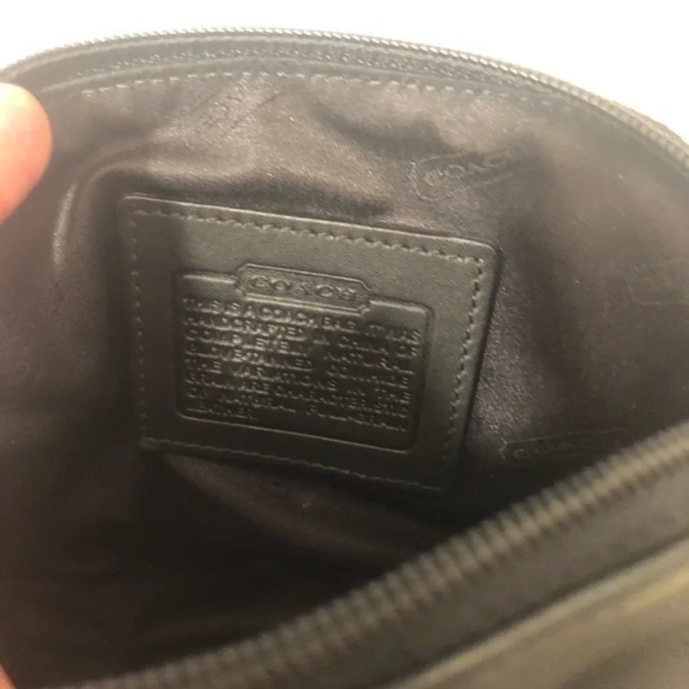 Coach vintage black cosmetic case toiletries bag